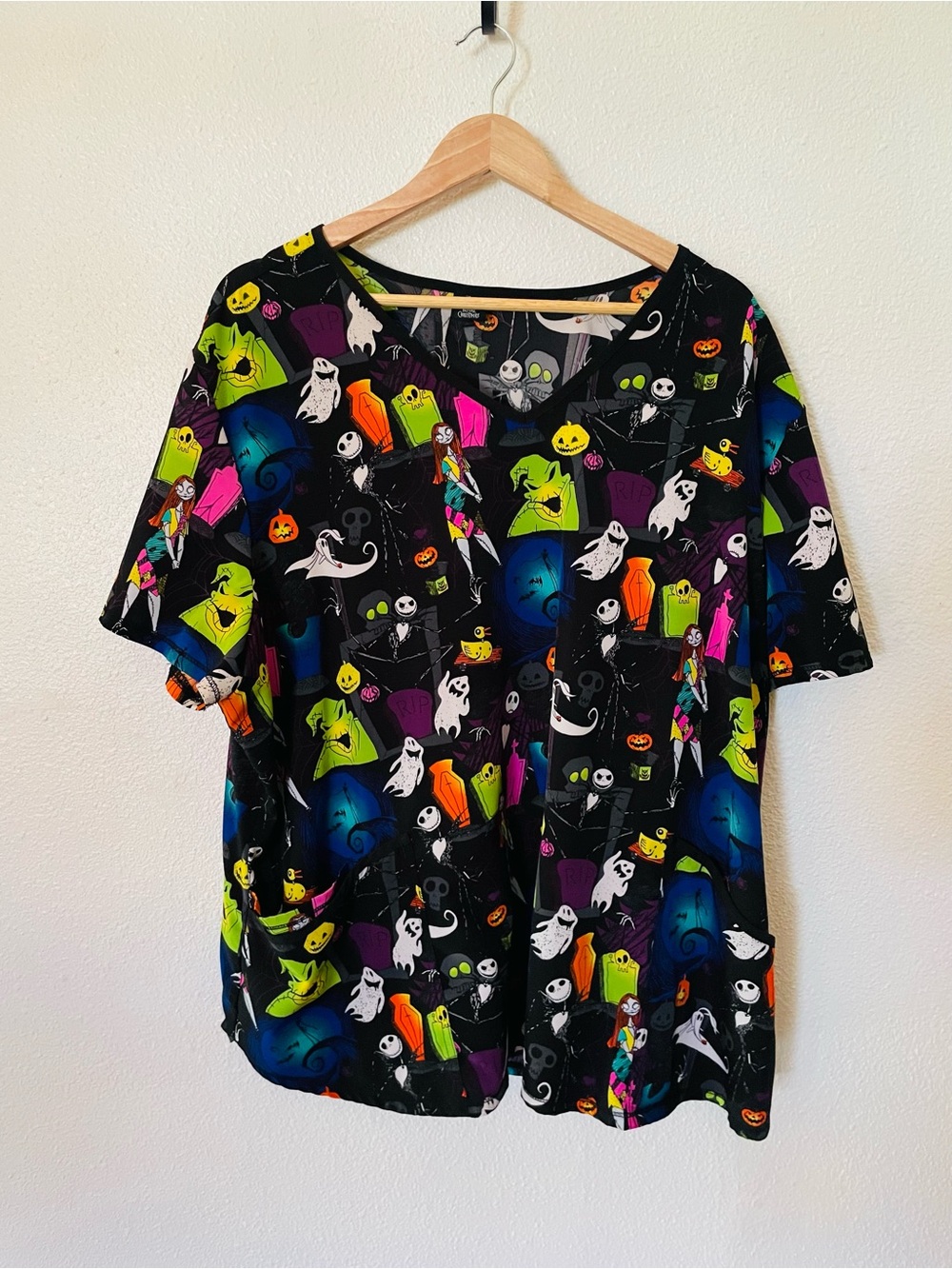 Disney Scrub Top Night Before Christmas Size 1X
